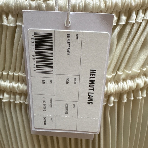 Helmut Lang White Micropleated Skirt – NWT – Size Small - Picture 4 of 5